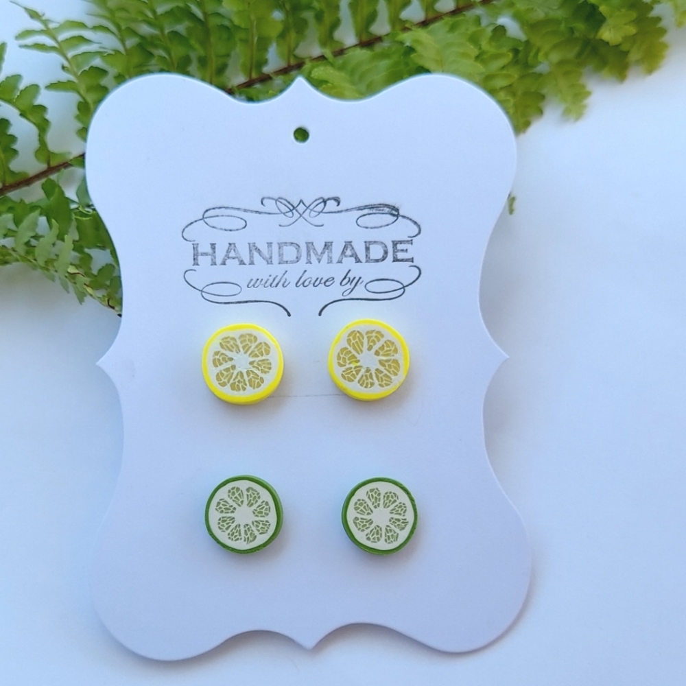 Citrus Polymer Clay Studs Set NEW!